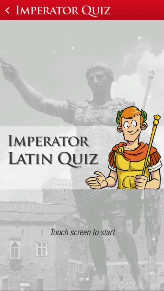 Android application Imperator Latin Quiz screenshort