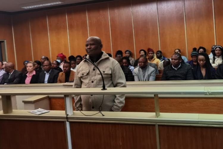 Siyakwamkela Ndevu, the manager of Enyobeni tavern, where 21 youths died in the early hours of June 26, in court on Friday.