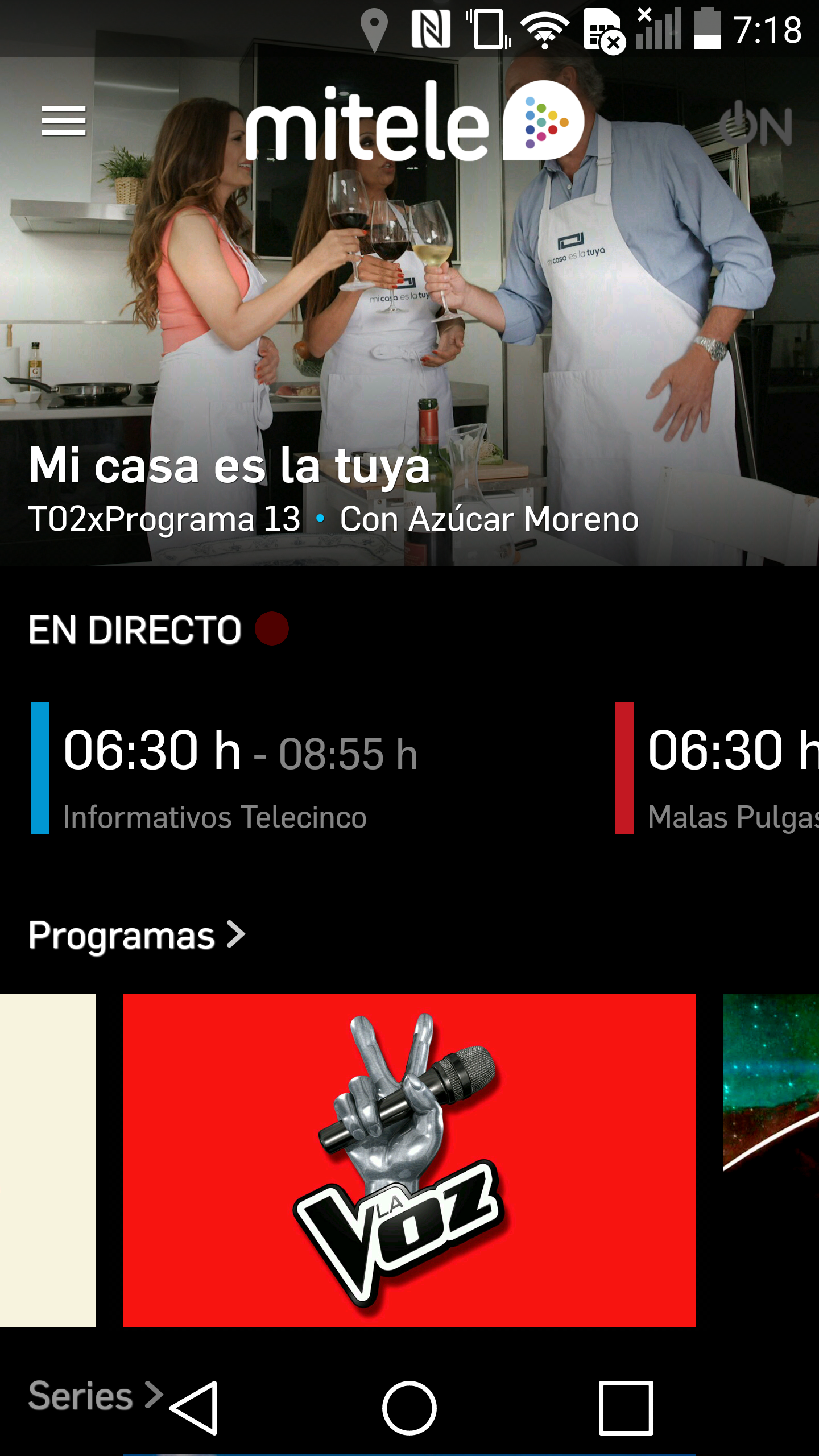 Android application Mitele - Mediaset Spain VOD TV screenshort