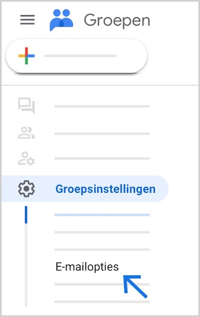 Je vindt E-mailopties linksonder.