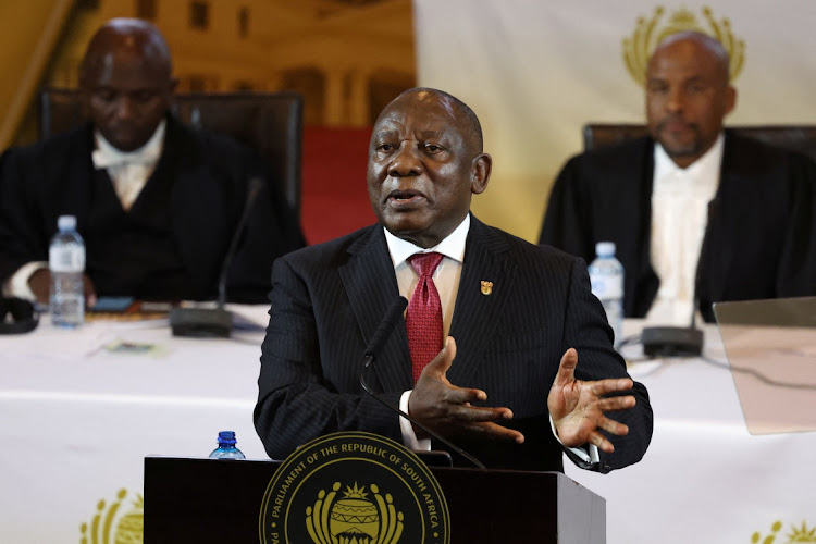 President Cyril Ramaphosa delivers his 2024 state of the nation address in Cape Town, February 8 2024. Picture: ESA ALEXANDER/REUTERS