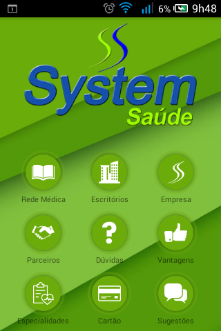 Android application System Saúde screenshort