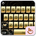 ダウンロード Gold Butterfly Keyboard Theme をインストールする 最新 APK ダウンローダ