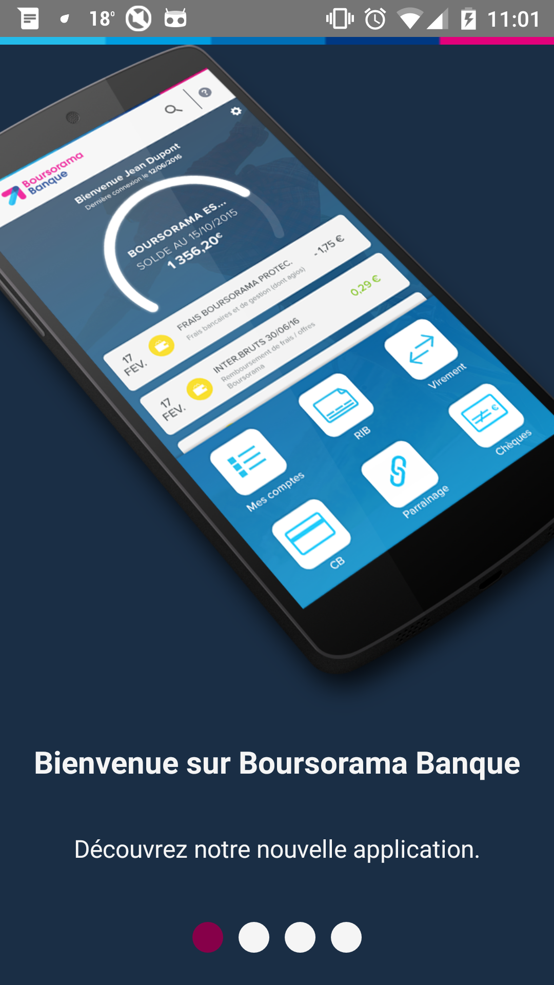 Android application Boursorama Banque screenshort