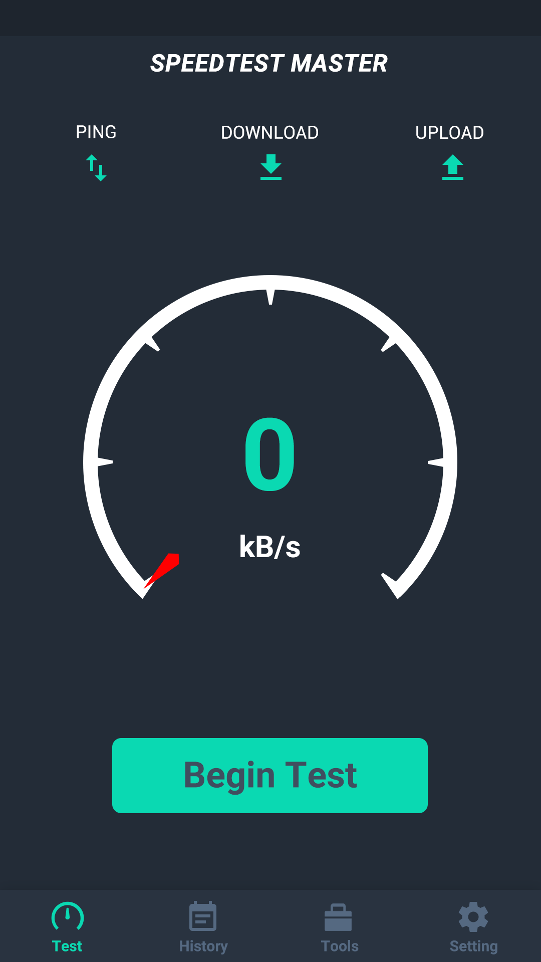 Android application Internet Bandwidth Speed Test screenshort