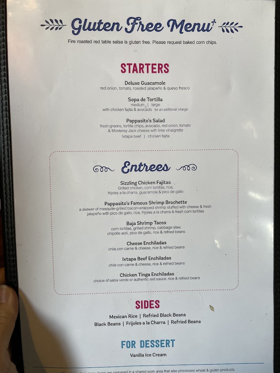 GF menu