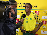 Bafana Bafana France-based striker Lebo Mothiba collects his man of the match award after a splendid display for South Africa during the 2019 Africa Cup of Nations qualifying match against the Seychelles at the FNB Stadium in Johannesburg on October 13, 2018.