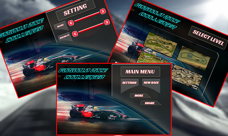 Android application Formula Race Challenger screenshort