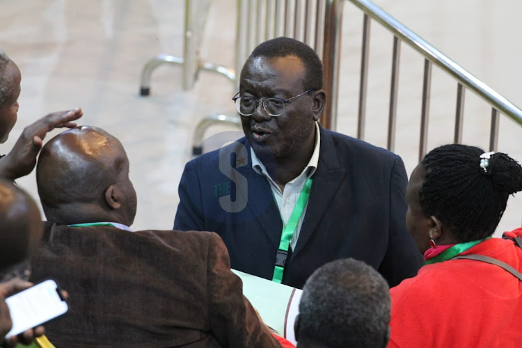 Azimio Presidential candidate Raila Odinga's lawyer Paul Mwangi at the Bomas of Kenya on August 11, 2022.