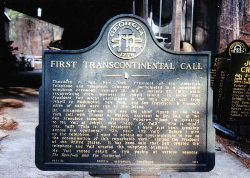 First Transcontinental Telephone call was submitted by a telephone of this type January 25, 1915. Mr. Theodore N. Vail, President American Telephone and Telegraph Company talked from Jekyll...