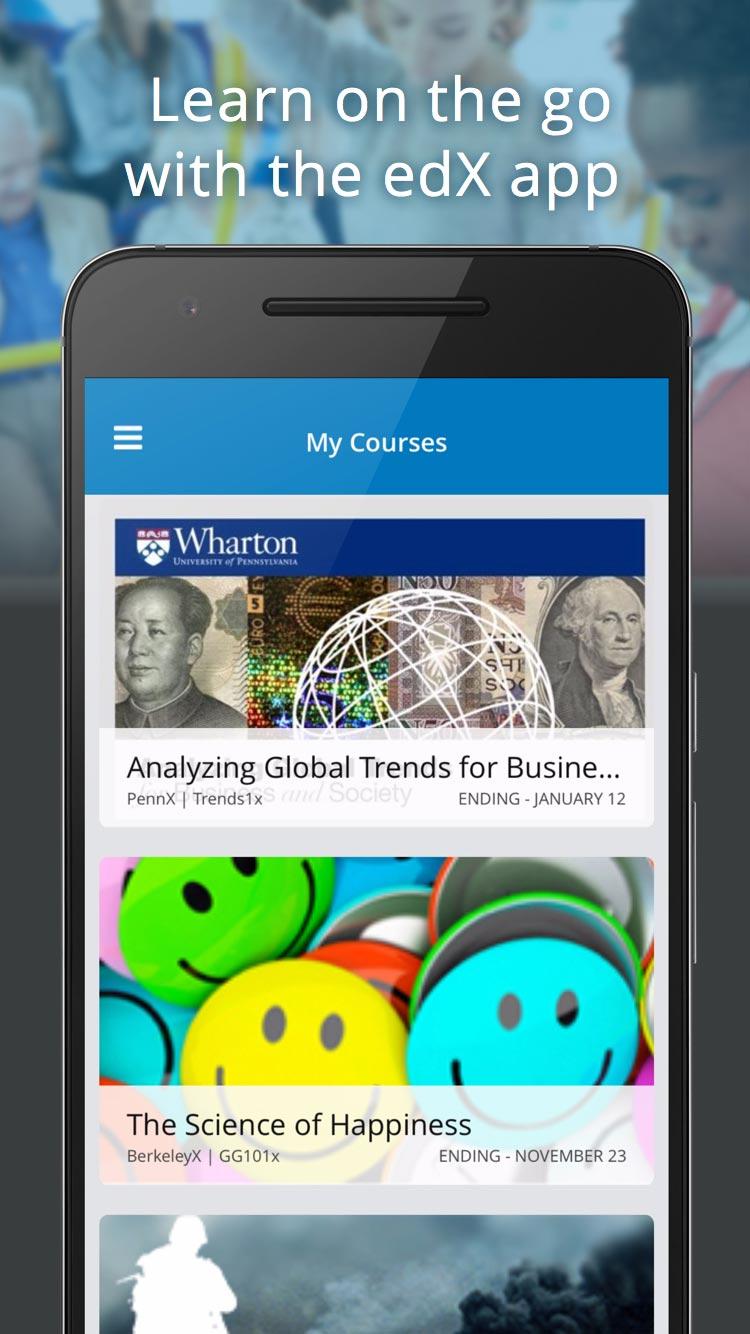Android application edX: Online Courses by Harvard, MIT, Berkeley, IBM screenshort