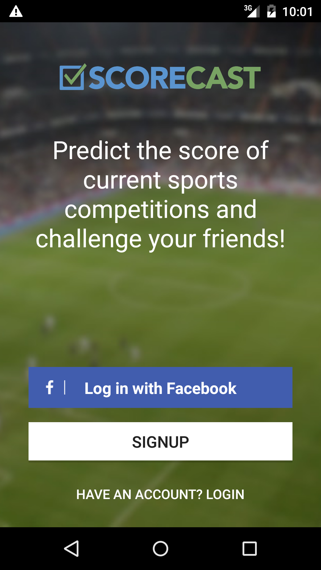 Android application Scorecast - Sports Predictions screenshort