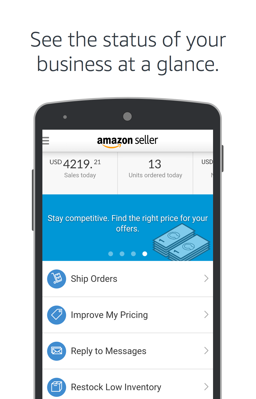 Android application Amazon Seller screenshort