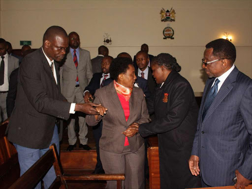 Deputy Chief Justice Philomena Mwilu arrives at a Milimani court on August 29. /COLLINS KWEYU