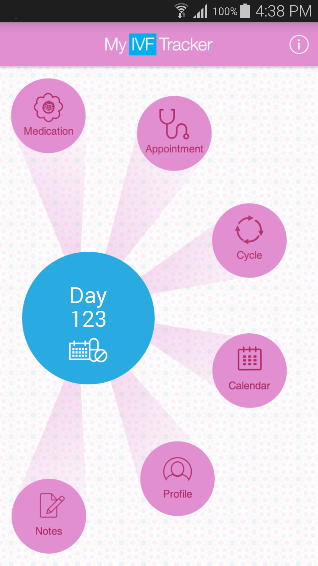 Android application My IVF Tracker screenshort