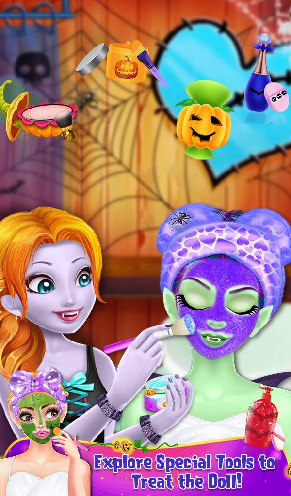 Android application Halloween Spooky Doll Makeover screenshort