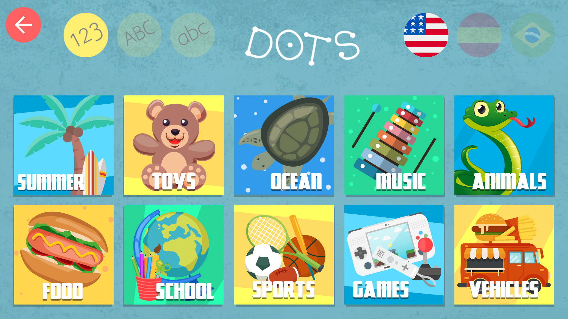 Android application Kids Dots screenshort