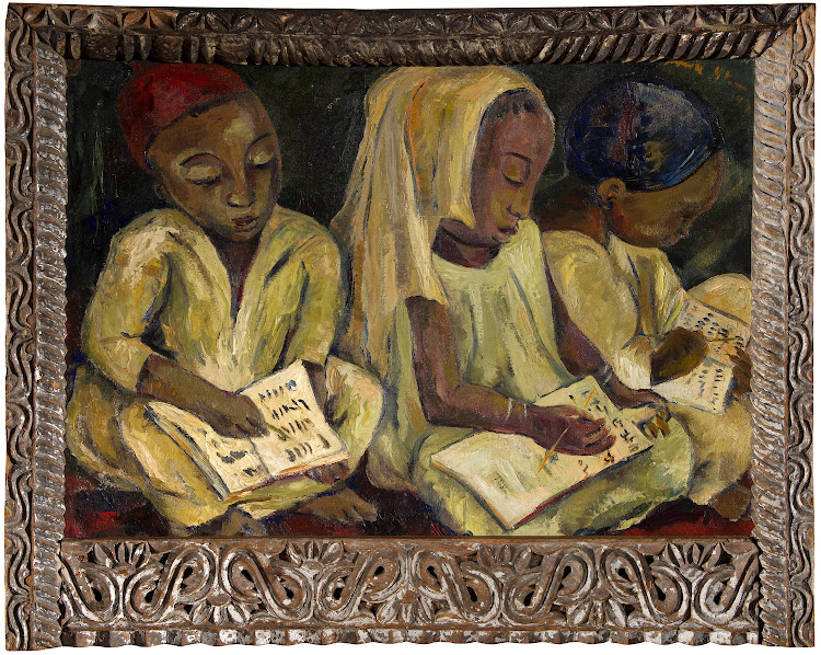 An Irma Stern painting, Children Reading the Koran, painted during the artist’s first trip to Zanzibar in 1939.
