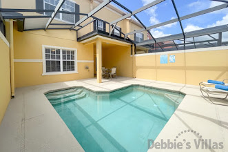 Fun for all the family in the splash pool at this Paradise Palms vacation home