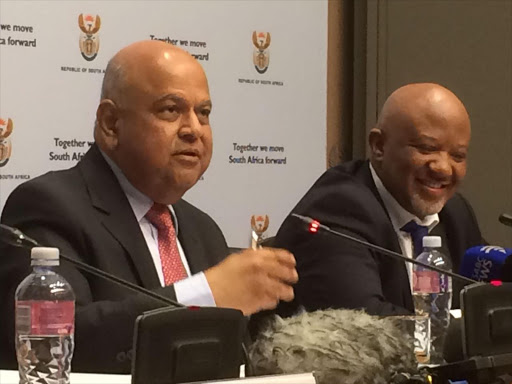 Finance Minister Pravin Gordhan at a press conference on Wednesday ahead of his mini budget. Pictures: Ruvan Boshoff