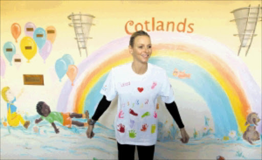 Princess Charlene of Monaco this week visited the Cotlands Hospice for children in Somerset West near Cape Town Picture: ESA ALEXANDER