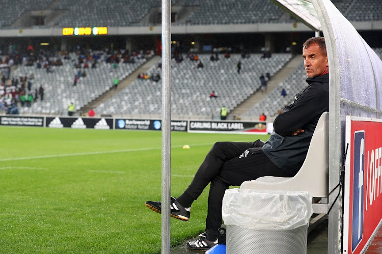 Milutin Sredojevic, head coach of Orlando Pirates during the 2018 Nedbank Cup Last 16 football Match between Cape Town City FC and Orlando Pirates at Cape Town Stadium in Cape Town on 14 March 2018.