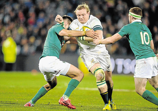 SKIPPING OFF: Springbok captain and hooker Adriaan Strauss, seen here during the Test match between South Africa and Ireland at Ellis Park in June, has made waves with his decision to retire at the end of the season.