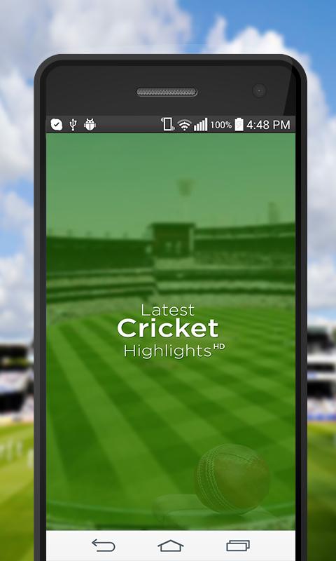 Android application Cricket Highlights HD screenshort