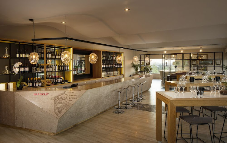 The Tasting Room bar was made using granite from the estate