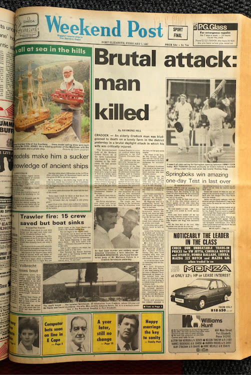 Sport Final edition front page carrying the "Humdinger" report cross-referring to the back page for more on the historic game