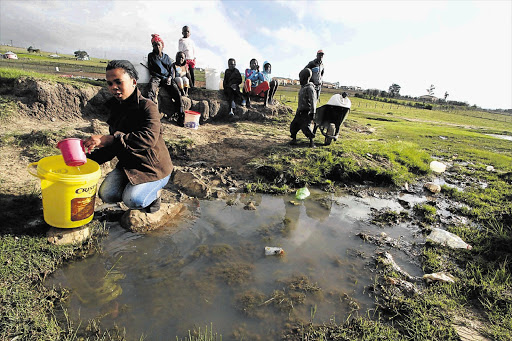 UNFATHOMABLE: There is a real threat of an outbreak of waterborne disease in Nelson Mandela's home village as taps run dry and residents are forced to draw water from pools used by livestock