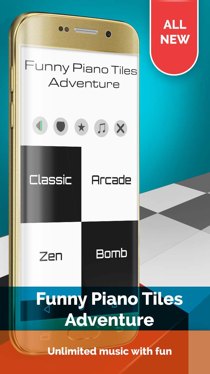 Android application Funny Piano Tiles Adventures screenshort