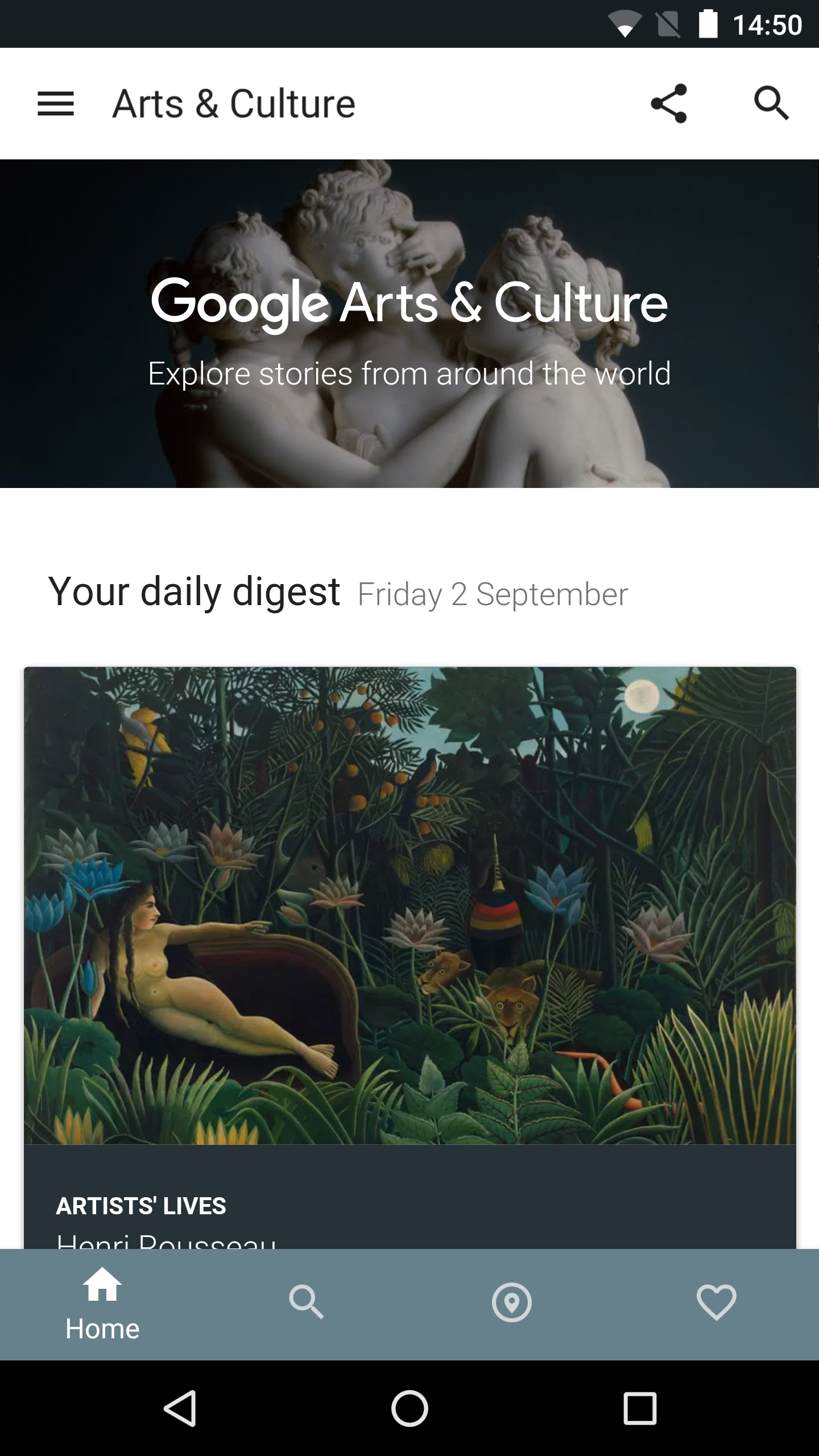 Android application Google Arts & Culture screenshort