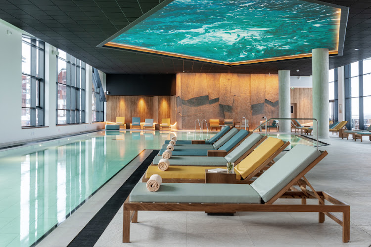 The tranquil indoor pool area at Club Med Tignes is a perfect place to float away your tensions.