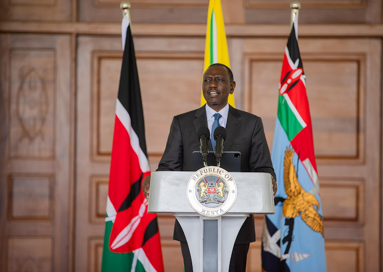 President William Ruto during a national address on May 3, 2024.