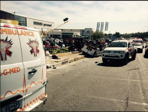 Multi-Vehichle accident at intersection of William Nicol and Wedgewood Link in Bryanston. Picture Credit: EMER-G-MED