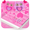 ダウンロード Owl Keyboard - Pink Love Theme をインストールする 最新 APK ダウンローダ