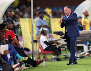 Chippa United head coach Heric Vladislav reacts during the Absa Premiership match against Mamelodi Sundowns at Loftus Versveld Stadium, Johannesburg on 04 April 2018.