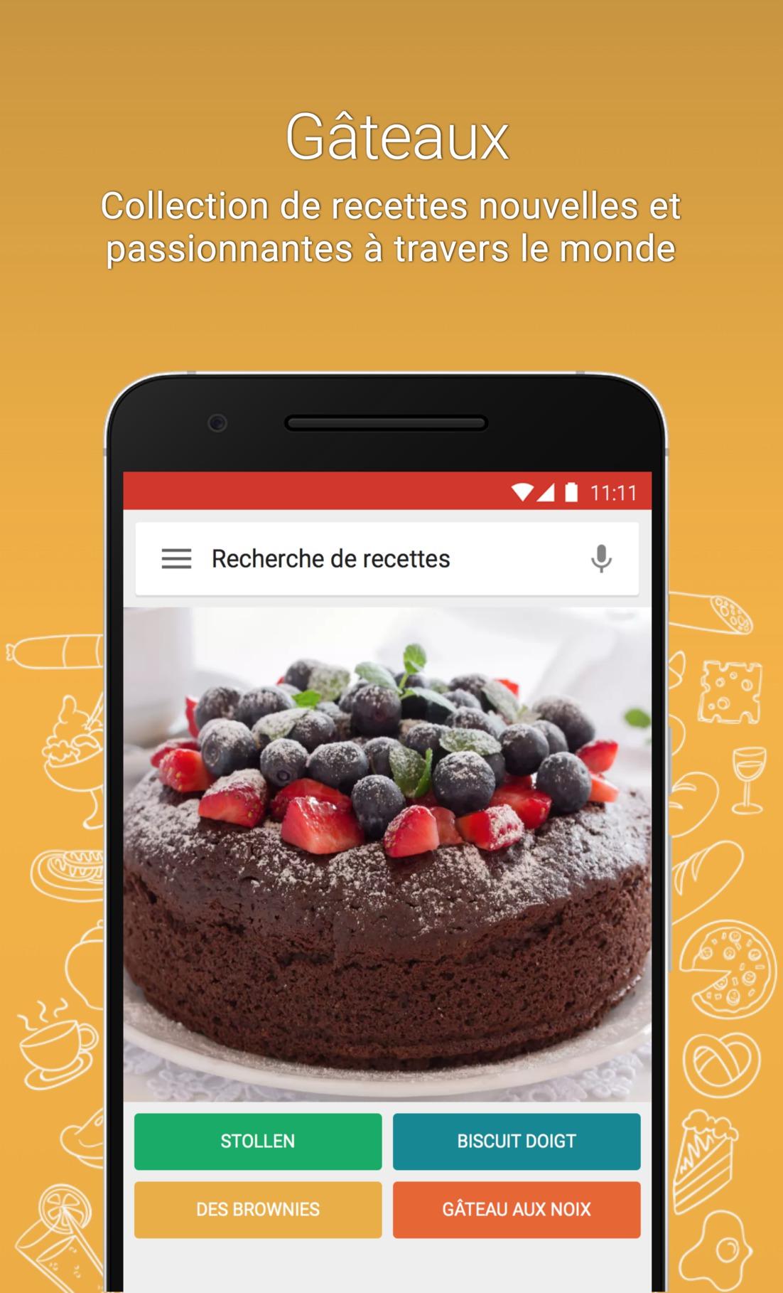 Android application Cake recipes screenshort