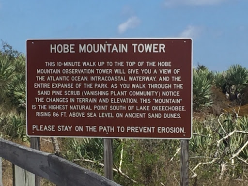 HOBE MOUNTAIN TOWER  THIS 10-MINUTE WALK UP TO THE TOP OF THE HOBE  THE ATLANTIC OCEAN INTRACOASTAL WATERWAY AND THE  MOUNTAIN OBSERVATION TOWER WILL GIVE YOU A VIEW OF IA  ENTIRE EXPANSE OF THE...