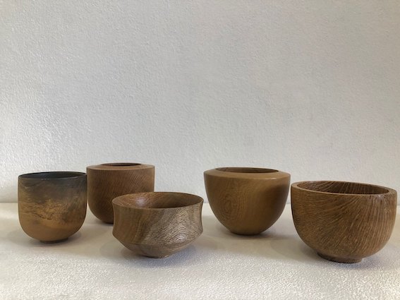 Wooden bowls and vessels by Schalk van Niekerk.