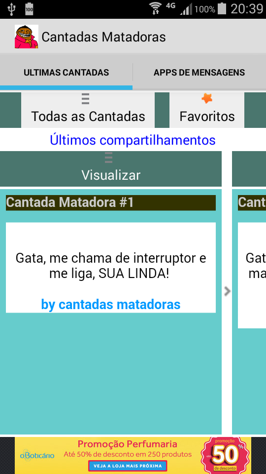 Android application Cantadas Matadoras screenshort