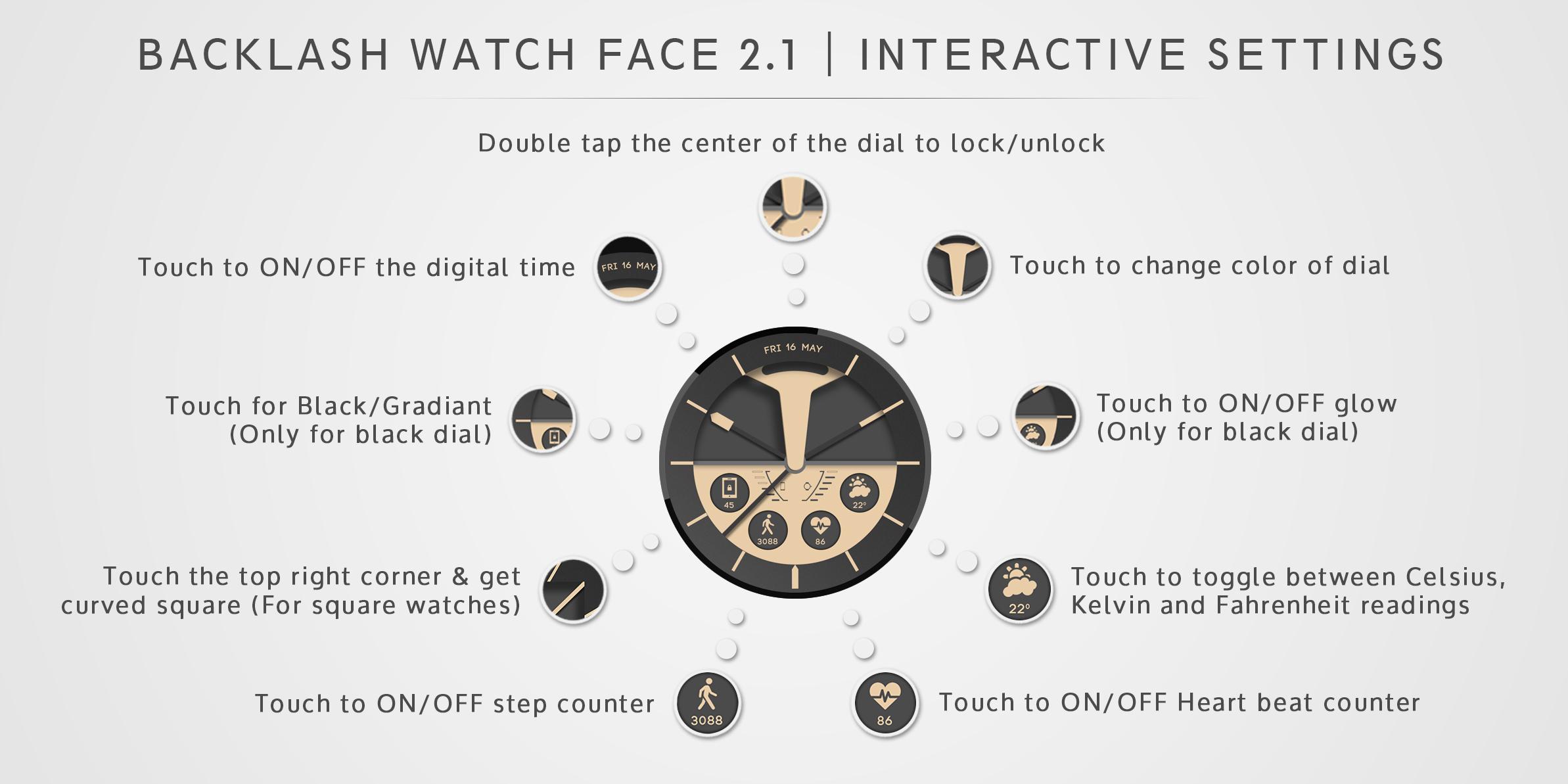 Android application Backlash Watch Faces screenshort