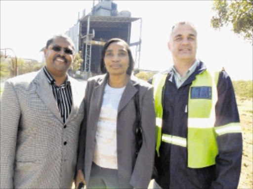 MORE JOBS: IDC regional manager David McGluwa, North West MEC for economic development Tebogo Modise and Xstrata Merafe Resources' Francois de Wet Photo: Boitumelo Tshehle