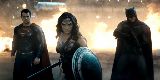 Henry Cavill as Superman, Gal Godot as Wonder Woman and Ben Affleck as Batman in the film 'Batman v Superman: Dawn of Justice'.