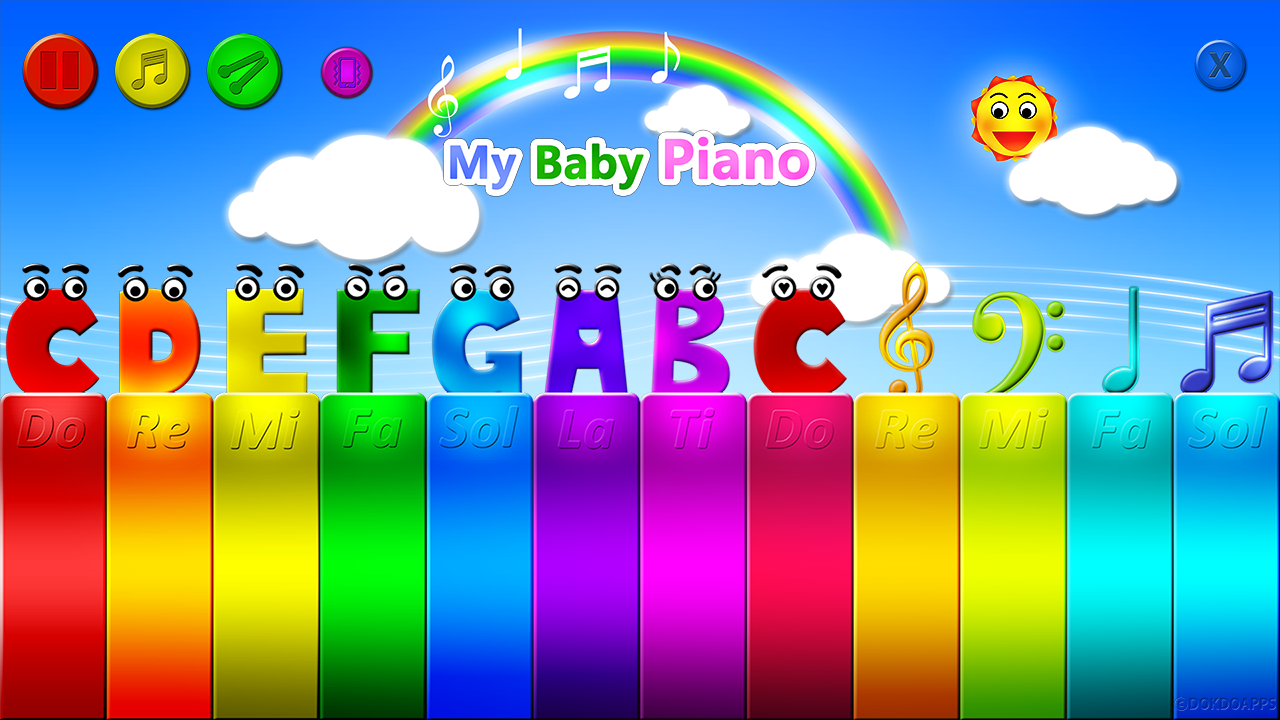 Android application My baby Piano screenshort