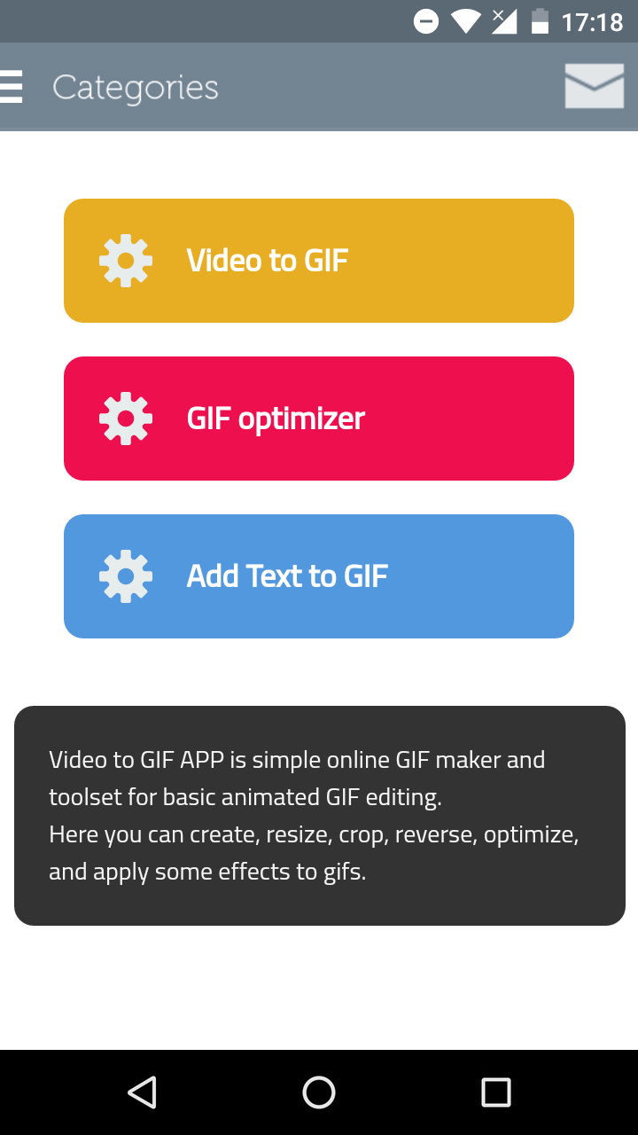 Android application Video to GIF Converter screenshort