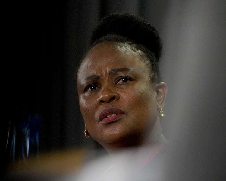 Suspended public protector Busisiwe Mkhwebane.