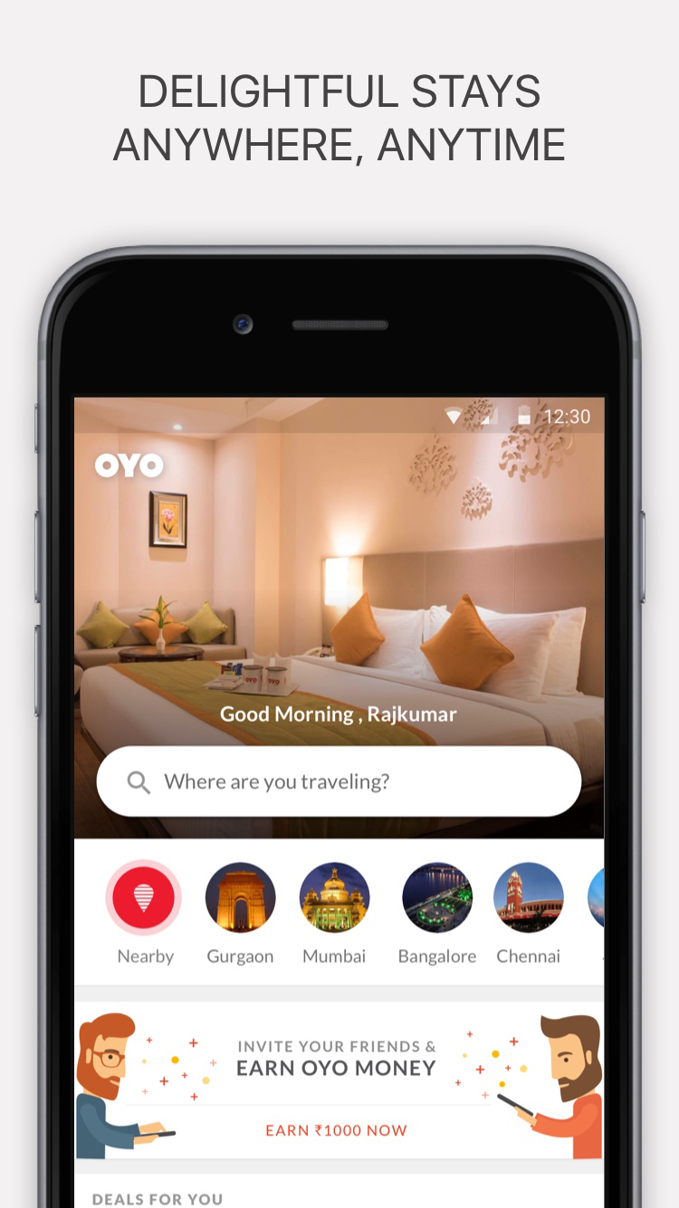 Android application OYO Rooms - Branded Hotels screenshort