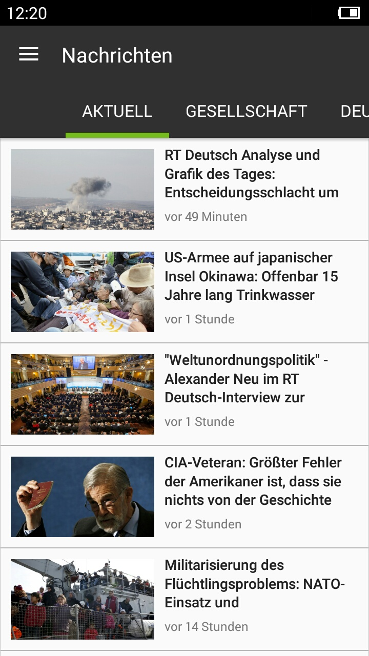 Android application RT News screenshort